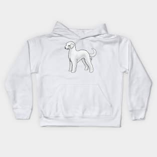 Dog - Bedlington Terrier - Unclipped White Kids Hoodie